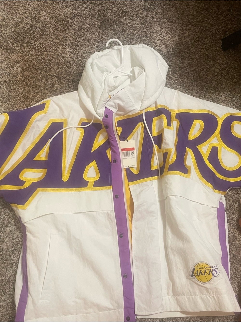 Nike x Ambush NBA Collection Lakers Jacket White/Purple/Gold